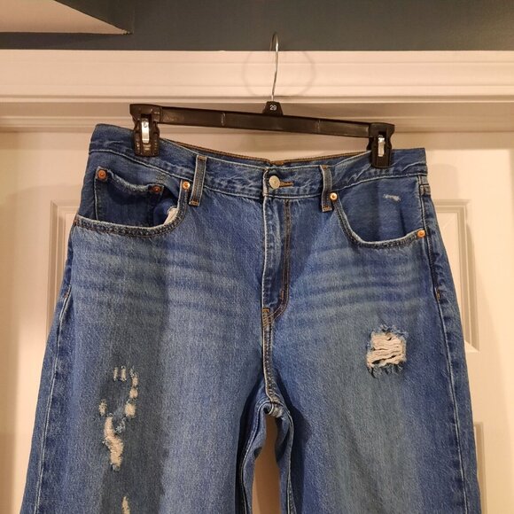 Levis Jeans Womens 32x27 Low Pro Straight Baggy Slouchy Skater Grunge 90s Hemmed - Picture 4 of 15